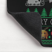 Dackel zur Weihnachtszeit Mousepad (Ecke)