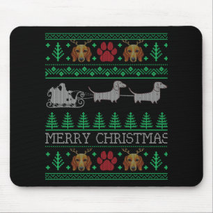 Dackel zur Weihnachtszeit Mousepad