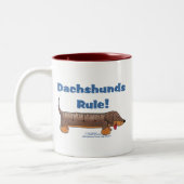 Dackel Zweifarbige Tasse (Links)