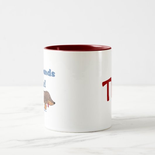 Dackel Zweifarbige Tasse (Mittel)