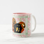 Dackel Zweifarbige Tasse (VorderseiteRechts)