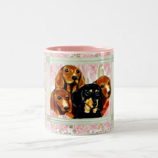 Dackel Zweifarbige Tasse (Mittel)