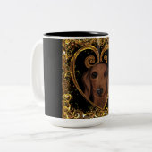 DACKEL ZWEIFARBIGE TASSE (Vorderseite Links)
