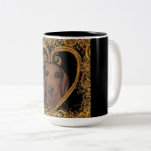 DACKEL ZWEIFARBIGE TASSE (VorderseiteRechts)