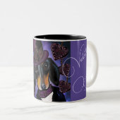 DACKEL ZWEIFARBIGE TASSE (VorderseiteRechts)