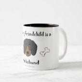 Dackel Zweifarbige Tasse (VorderseiteRechts)