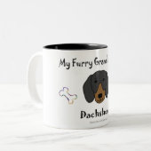 Dackel Zweifarbige Tasse (Vorderseite Links)