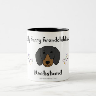 Dackel Zweifarbige Tasse