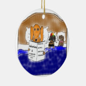 Dackelbedtime-Geschichte Keramikornament (Rechts)