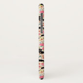 Dackelblumentelefonkasten - schwärzen Sie und Case-Mate iPhone Hülle (Hinten/Links)