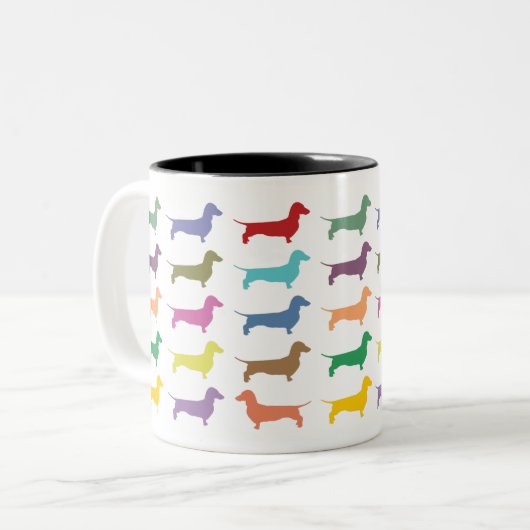 DackelConfetti Zwei-Ton Tasse (Vorderseite Links)