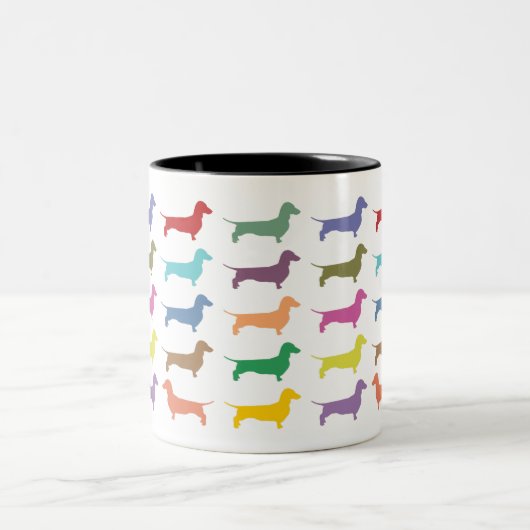 DackelConfetti Zwei-Ton Tasse (Mittel)