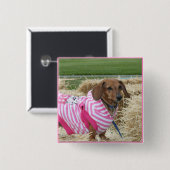 Dackelhund Button (Vorne & Hinten)