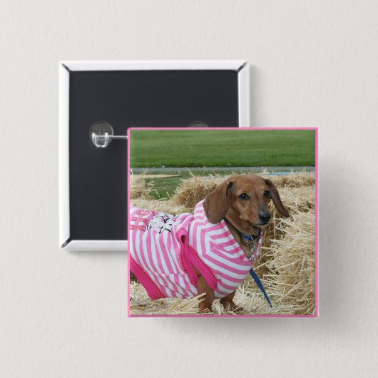 Dackelhund Button (Vorne & Hinten)