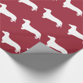Dackelhundemuster Geschenkpapier (Ecke)