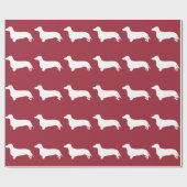 Dackelhundemuster Geschenkpapier (Flach)