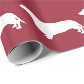 Dackelhundemuster Geschenkpapier (Rolleneckpunkt)