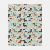 Dackelkaffeeentwurf Fleecedecke (Vorderseite)