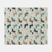 Dackelkaffeeentwurf Fleecedecke (Vorderseite (Horizontal))