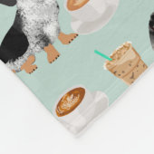 Dackelkaffeeentwurf Fleecedecke (Ecke)