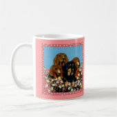 Dackeln am Muttertag Kaffeetasse (Links)