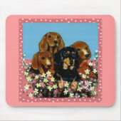 Dackeln am Muttertag Mousepad (Vorne)