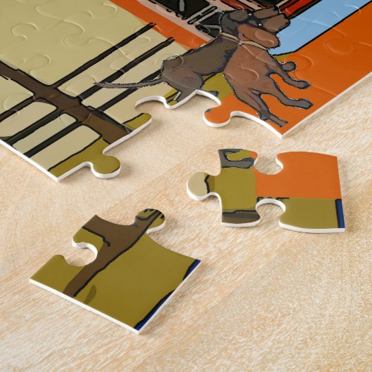 Dackeln an der Haustür, Text hinzufügen Puzzle (Seite)