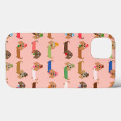 Dackeln auf rosa Case-Mate iPhone hülle (Rückseite (Horizontal))