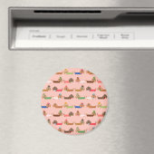Dackeln auf rosa magnet (In Situ (Geschirrspüler))