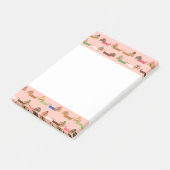 Dackeln auf Rosa Post-it Klebezettel (angewinkelt)