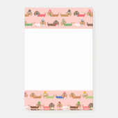 Dackeln auf Rosa Post-it Klebezettel (Vorderseite)