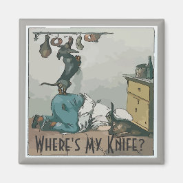 Dackeln bei Butchers, Test hinzufügen Magnet