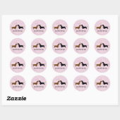 Dackeln Custom Wedding Stickers (Blatt)