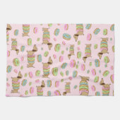 Dackeln + Donuts Geschirrtuch + Dackel Handtuch (Horizontal)