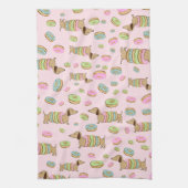 Dackeln + Donuts Geschirrtuch + Dackel Handtuch (Vertikal)