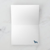 Dackeln (Drahthaar) Pulling Santa's Schlitten Feiertagskarte (Innenseite)