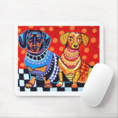 Dackeln durch Heide Galler Mousepad (Mit Mouse)