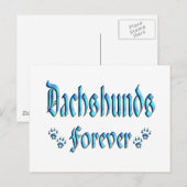 Dackeln für immer postkarte (Vorne/Hinten)