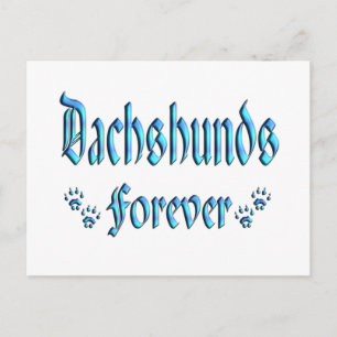 Dackeln für immer postkarte