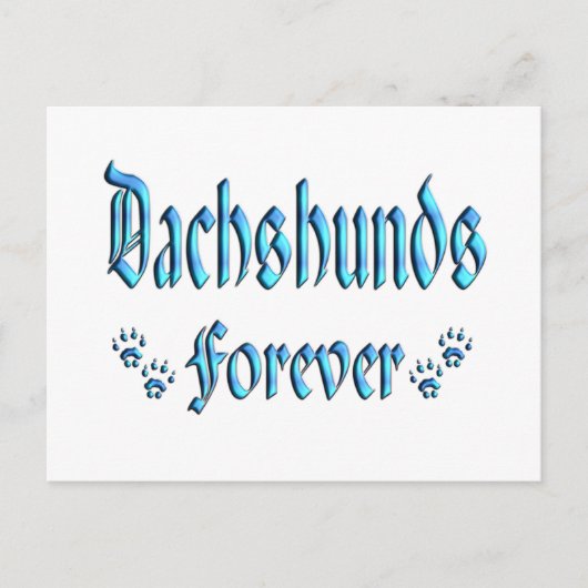 Dackeln für immer postkarte (Vorderseite)