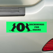 Dackeln für Obama Autoaufkleber (Auf Auto)