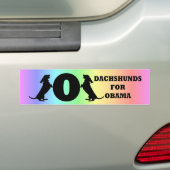 Dackeln für Obama Autoaufkleber (Auf Auto)