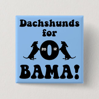 Dackeln für Obama Button
