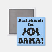 Dackeln für Obama Magnet (Vorderseite/Rückseite)