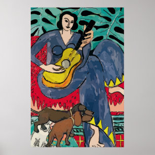 Dackeln, Gitarre und Matisse Poster