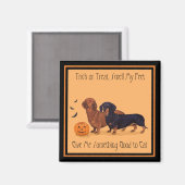 Dackeln Halloween Magnet (Vorderseite/Rückseite)