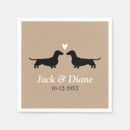 Dackeln Hochzeitskuppel mit benutzerdefiniertem Te Serviette