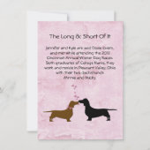 Dackeln Hochzeitspaziertische Liebe-Karten Einladung (Vorderseite)