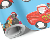 Dackeln Hund im Weihnachtsversand Geschenkpapier (Rolleneckpunkt)