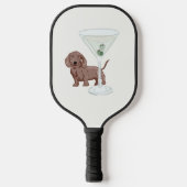 Dackeln Hunde und Martinis Pickleball Schläger (Vorderseite)